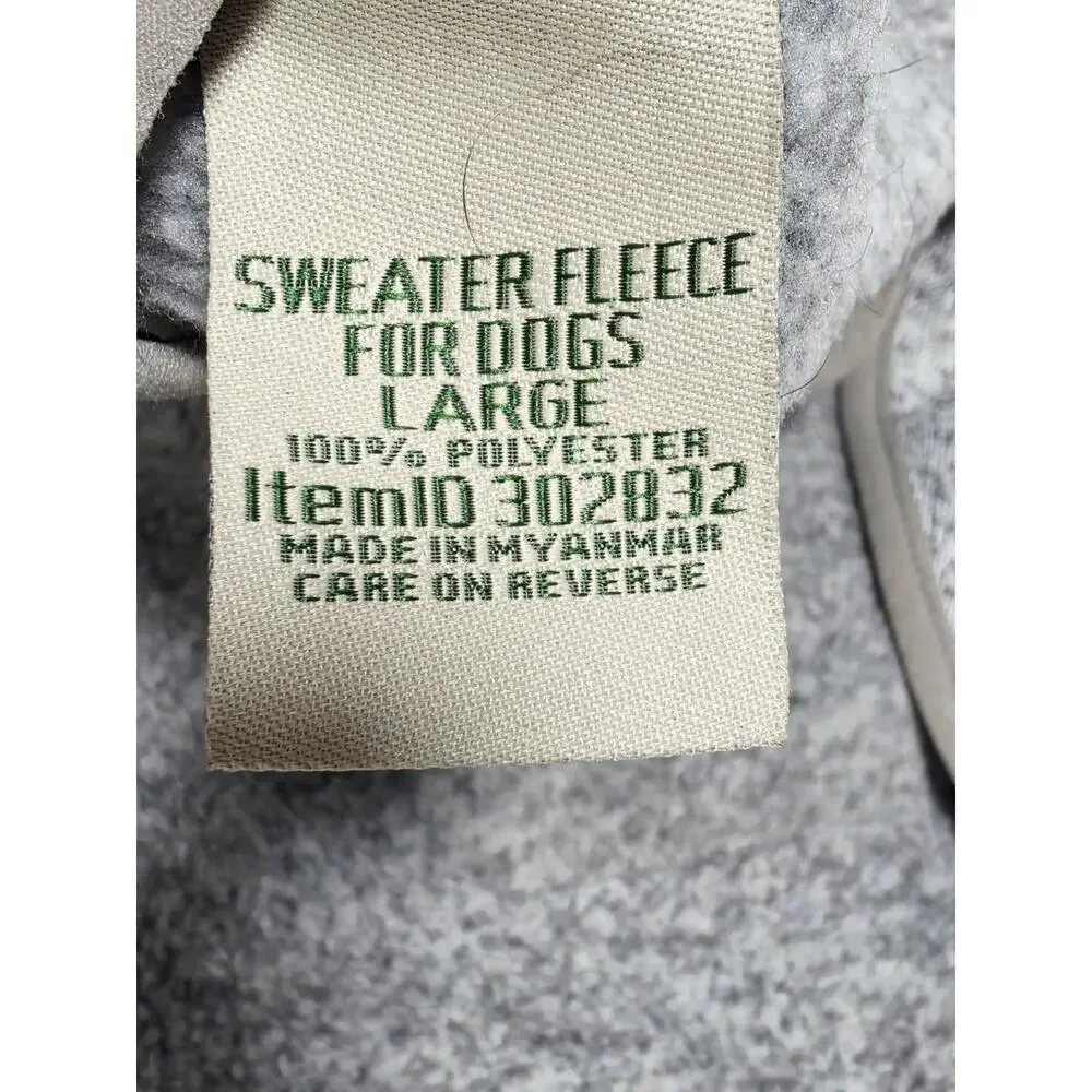 L.L.Bean Sweater Fleece Jacket Coat Large Dog Pocket Travel Outdoor Warm Ultraso